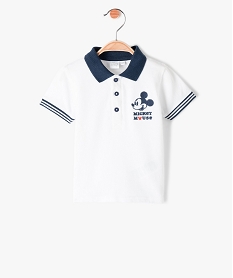 GEMO Polo bébé garçon Mickey Mouse - Disney Blanc