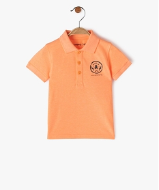 polo bebe garcon en maille piquee - lulucastagnette orange polosF940101_1