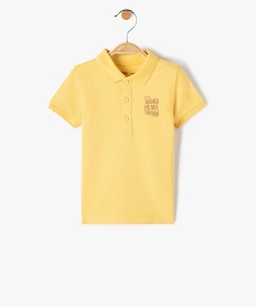 GEMO Polo bébé garçon en maille piquée avec petit motif poitrine Jaune