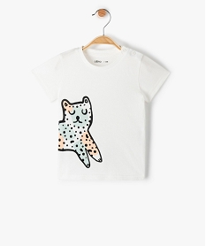 GEMO Tee-shirt bébé garçon avec motif floqué 100% coton biologique Beige
