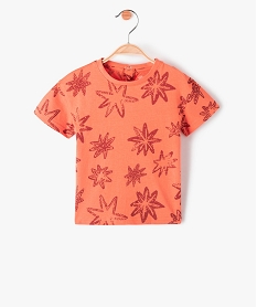 tee-shirt bebe garcon a manches courtes motif all over orangeF941601_1