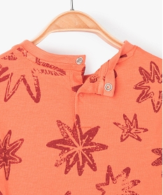 tee-shirt bebe garcon a manches courtes motif all over orangeF941601_2