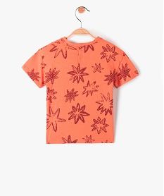 tee-shirt bebe garcon a manches courtes motif all over orangeF941601_3