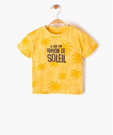 tee-shirt bebe imprime a manches courtes jauneF941901_1