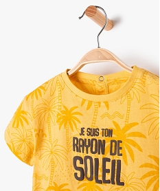 tee-shirt bebe imprime a manches courtes jauneF941901_2