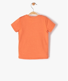 tee-shirt bebe garcon a manches courtes avec motif orangeF942101_3