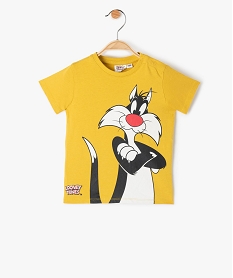 tee-shirt bebe a manches courtes imprime titi gros minet - looney tunes jauneF942601_1