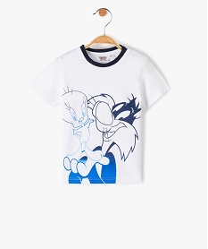 tee-shirt bebe a manches courtes imprime titi gros minet - looney tunes blancF942701_1