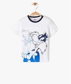 GEMO Tee-shirt bébé à manches courtes imprimé Titi & Gros Minet - Looney Tunes Blanc