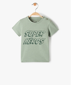 GEMO Tee-shirt bébé garçon avec message kaki standard