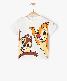 tee-shirt bebe a manches courtes imprime tictac - disney blancF943601_1