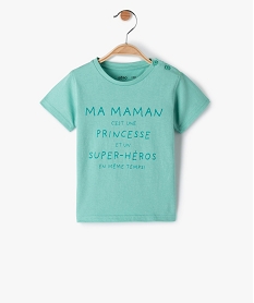 GEMO Tee-shirt bébé garçon avec inscription devant Violet