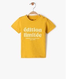 tee-shirt bebe garcon avec inscription devant jauneF944301_1
