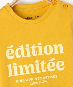 tee-shirt bebe garcon avec inscription devant jauneF944301_2