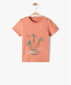 tee-shirt bebe garcon avec motif orange tee-shirts manches courtesF944701_1