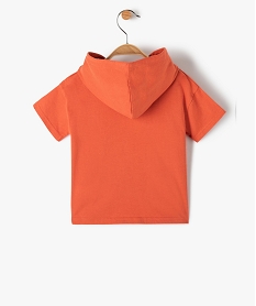tee-shirt bebe garcon a capuche avec motif mickey - disney orangeF944801_3