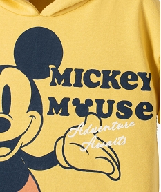 tee-shirt bebe garcon a capuche avec motif mickey - disney jauneF944901_2