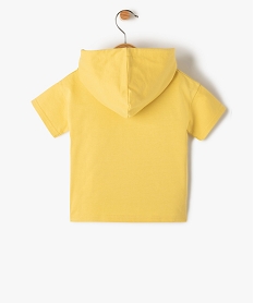 tee-shirt bebe garcon a capuche avec motif mickey - disney jauneF944901_3
