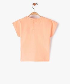 tee-shirt bebe garcon coupe oversize a manches ultra courtes orangeF945701_3