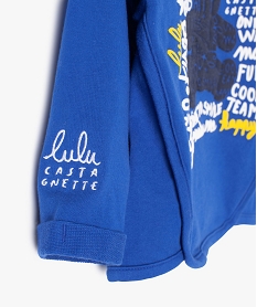tee-shirt bebe garcon imprime a decoupes originales - lulucastagnette bleu tee-shirts manches longuesF946401_3
