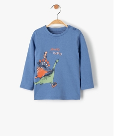 GEMO Tee-shirt bébé garçon imprimé fantaisie bleu standard