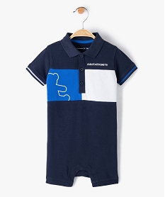 GEMO Combishort bébé garçon façon polo - LuluCastagnette Bleu