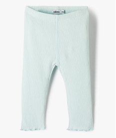 GEMO Legging bébé fille en maille côtelée Bleu