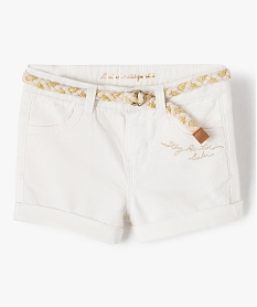 GEMO Short bébé fille avec ceinture pailletée – LuluCastagnette Beige