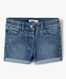 GEMO Short bébé fille en jean délavé Bleu