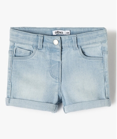 GEMO Short bébé fille en jean délavé Bleu