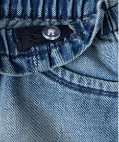 short bebe fille en jean avec ceinture elastiquee grisF951401_2