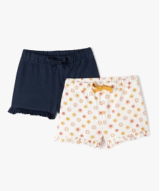 short bebe fille avec volant dans le bas (lot de 2) beigeF951701_1