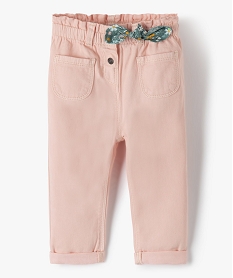 pantalon bebe fille avec petit nœud bandana roseF954201_1