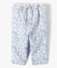 pantalon bebe fille en coton leger a fleurs bleuF954501_3