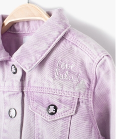 veste bebe fille en jean colore et delave - lulucastagnette violet vestesF955101_2