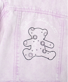 veste bebe fille en jean colore et delave - lulucastagnette violetF955101_3