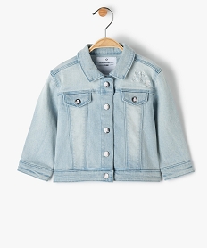 veste bebe fille en jean delave extensible - lulucastagnette bleu vestesF955201_1