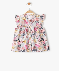 GEMO Blouse bébé fille sans manches à motifs Beige