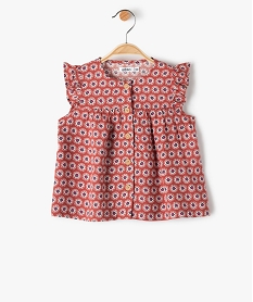 GEMO Blouse bébé fille sans manches à motifs Rose