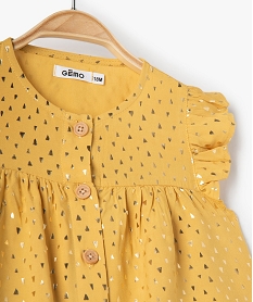 blouse bebe fille sans manches a motifs jauneF955701_2