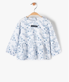 GEMO Blouse bébé fille manches longues à motifs - LuluCastagnette Blanc