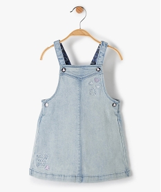 GEMO Robe bébé fille délavée coupe salopette - LuluCastagnette Bleu