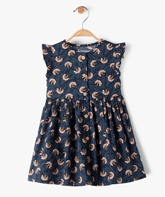 GEMO Robe bébé fille à motifs fleuris Bleu