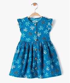 GEMO Robe bébé fille à motifs fleuris Bleu