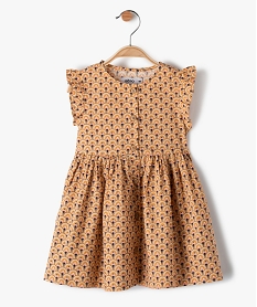 GEMO Robe bébé fille à motifs fleuris Jaune