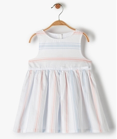 GEMO Robe bébé fille sans manches avec jupon Blanc