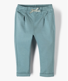 GEMO Pantalon de jogging avec pinces bébé fille Bleu