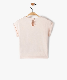 tee-shirt bebe fille avec motif paillete rose tee-shirts manches courtesF961901_3