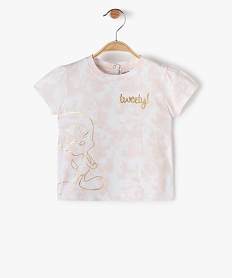 GEMO Tee-shirt bébé fille avec motif Titi – Looney Tunes Blanc