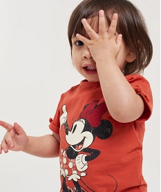 tee-shirt bebe fille avec motifs minnie - disney orangeF962901_4
